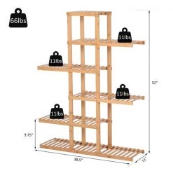 Étagère de rangement moderne à 6 niveaux Homcom de 52 po x 38 1/2 po en bambou 7 Étagère de rangement moderne à 6 niveaux Homcom de 52 po x 38 1/2 po en bambou -HOMCOM Soldes 2022 330936450 AlternateImage2 l