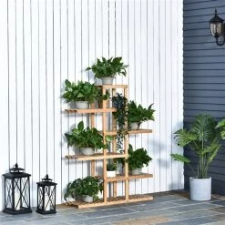 Étagère de rangement moderne à 6 niveaux Homcom de 52 po x 38 1/2 po en bambou 8 Étagère de rangement moderne à 6 niveaux Homcom de 52 po x 38 1/2 po en bambou -HOMCOM Soldes 2022 330936450 AlternateImage3 l