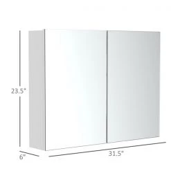 Armoire de salle de bains murale HomCom blanche de 31,5 po l. x 5,91 po h. x 23,62 po p. -HOMCOM Soldes 2022 330936458 AlternateImage2 l