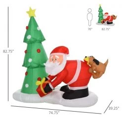 Père Noël gonflable avec DEL par HomCom de 82,75 po 7 Père Noël gonflable avec DEL par HomCom de 82,75 po -HOMCOM Soldes 2022 330936466 AlternateImage2 l