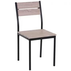 Ensemble de salle à manger bois foncé et noir par HomCom avec table rectangulaire -HOMCOM Soldes 2022 330936470 AlternateImage3 l