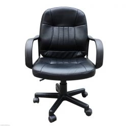 Chaise de bureau contemporaine HomCom pivotante noire à hauteur réglable -HOMCOM Soldes 2022 330936491 AlternateImage4 l