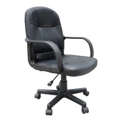 Chaise de bureau contemporaine HomCom pivotante noire à hauteur réglable