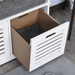 Banc de rangement pour chaussures moderne HomCom gris et blanc -HOMCOM Soldes 2022 330936498 AlternateImage4 l
