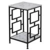 Table pour canapé HomCom carrée en bois, noir et blanc