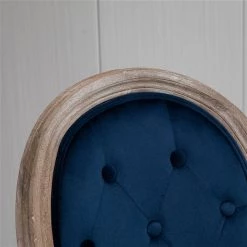 Fauteuil contemporain rembourré en velours bleu par HomCom avec cadre en bois -HOMCOM Soldes 2022 330936532 AlternateImage4 l