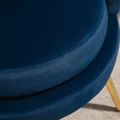 Fauteuil d'appoint éclectique HomCom en velours bleu 9 Fauteuil d'appoint éclectique HomCom en velours bleu -HOMCOM Soldes 2022 330936535 AlternateImage4 l