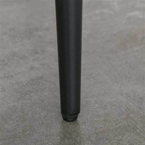 Chaise d'appoint contemporaine rembourrée en polyester gris par HomCom avec cadre en métal, ensemble de 2 5 Chaise d'appoint contemporaine rembourrée en polyester gris par HomCom avec cadre en métal, ensemble de 2 – Image 5