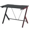 Bureau d'ordinateur moderne et contemporain HomCom noir de 41,34 po