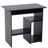Bureau d'ordinateur moderne et contemporain HomCom noir de 31,5 po