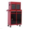 Armoire à outils 2-en-1 rouge à 5 tiroirs Homcom de 40 po x 20 1/4 po avec roulettes