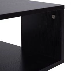 Table pour canapé HomCom carrée en bois noir -HOMCOM Soldes 2022 330936565 AlternateImage4 l