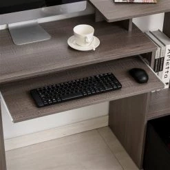 Bureau d'ordinateur moderne et contemporain HomCom gris de 39,37 po 8 Bureau d'ordinateur moderne et contemporain HomCom gris de 39,37 po -HOMCOM Soldes 2022 330936585 AlternateImage3 l