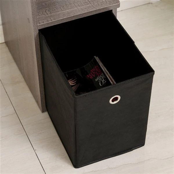 Bureau d'ordinateur moderne et contemporain HomCom gris de 39,37 po 5 Bureau d'ordinateur moderne et contemporain HomCom gris de 39,37 po – Image 5