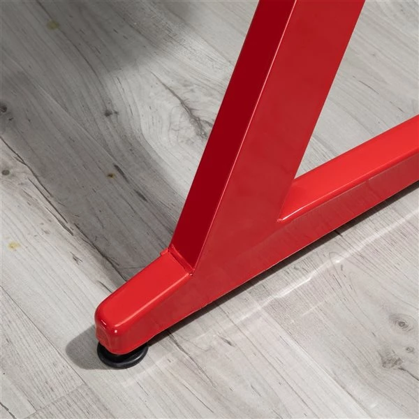 Bureau d'ordinateur moderne et contemporain HomCom noir et rouge de 48,03 po 4 Bureau d'ordinateur moderne et contemporain HomCom noir et rouge de 48,03 po – Image 4