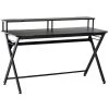 Bureau d'ordinateur moderne et contemporain HomCom noir de 55,12 po