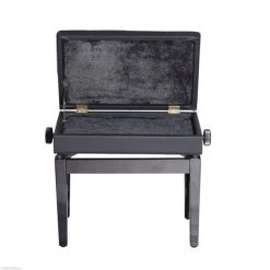 Banc de piano moderne HomCom noir avec rangement -HOMCOM Soldes 2022 330936604 AlternateImage4 l