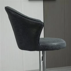 Tabouret de bar à hauteur ajustable Homcom rembourré pivotant avec dossier coquillage, noir, lot de 2 -HOMCOM Soldes 2022 330948319 AlternateImage3 l