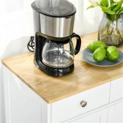 Buffet moderne Homcom en bois d'hévéa avec étagères ajustables, blanc 8 Buffet moderne Homcom en bois d'hévéa avec étagères ajustables, blanc -HOMCOM Soldes 2022 330948329 AlternateImage3 l