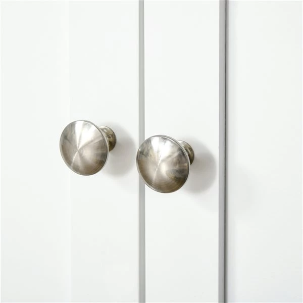 Buffet moderne Homcom en bois d'hévéa avec étagères ajustables, blanc 5 Buffet moderne Homcom en bois d'hévéa avec étagères ajustables, blanc – Image 5