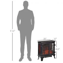 Foyer électrique autoportant HomCom noir de 25 po l. à DEL 7 Foyer électrique autoportant HomCom noir de 25 po l. à DEL -HOMCOM Soldes 2022 330948331 AlternateImage2 l