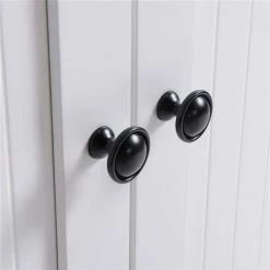 Îlot de cuisine HomCom avec base en bois blanc et dessus en bois (17,75 po x 47,25 po x 36,25 po) -HOMCOM Soldes 2022 330948338 AlternateImage4 l