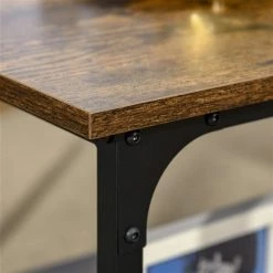 Table d'appoint Homcom avec cadre en acier et plateau en panneaux de particules et tablette inférieure -HOMCOM Soldes 2022 330948343 AlternateImage4 l