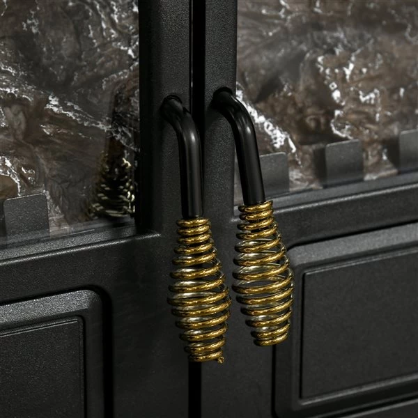 Foyer électrique HomCom noir de 20 po l. à DEL 5 Foyer électrique HomCom noir de 20 po l. à DEL – Image 5