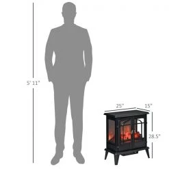 Foyer électrique HomCom noir de 25 po l. à DEL -HOMCOM Soldes 2022 330948348 AlternateImage2 l