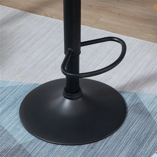 Tabouret de bar à hauteur de comptoir ajustable Homcom rembourré pivotant, gris, lot de 2 5 Tabouret de bar à hauteur de comptoir ajustable Homcom rembourré pivotant, gris, lot de 2 – Image 5