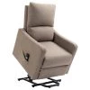 Fauteuil inclinable électrique Homcom en tissu avec repose-pieds, brun