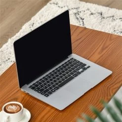 Table d'appoint Homcom en panneaux de particules avec plateau relevable et rangement dissimulé, brun et blanc -HOMCOM Soldes 2022 330948363 AlternateImage4 l