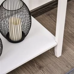 Table d'appoint Homcom de 31,5 po moderne avec 2 tiroirs et 1 étagère, blanc -HOMCOM Soldes 2022 330948368 AlternateImage4 l