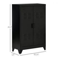 Armoire de rangement utilitaire autoportante HomCom en acier de 29,5 po -HOMCOM Soldes 2022 330948376 AlternateImage2 l