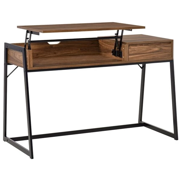 Poste de travail pour ordinateur Homcom compacte de 47,25 po moderne, noir/noyer 1 Poste de travail pour ordinateur Homcom compacte de 47,25 po moderne, noir/noyer