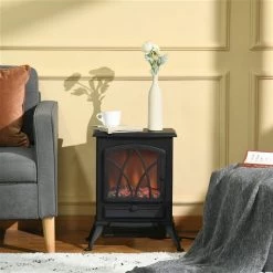 Foyer électrique HomCom noir de 17,75 po l. à DEL -HOMCOM Soldes 2022 330948390 AlternateImage3 l