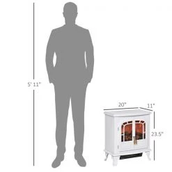 Foyer électrique HomCom blanc de 20 po l. à DEL 7 Foyer électrique HomCom blanc de 20 po l. à DEL -HOMCOM Soldes 2022 330948392 AlternateImage2 l