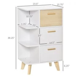 Armoire de rangement utilitaire autoportante HomCom en bois composite de 23,5 po -HOMCOM Soldes 2022 330948394 AlternateImage2 l