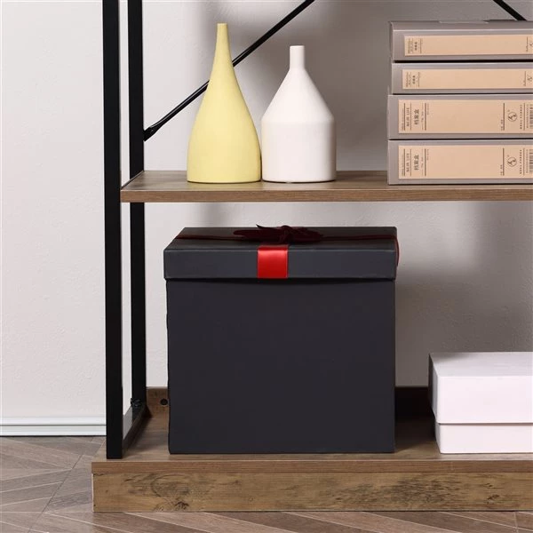 Bibliothèque industrielle de type échelle Homcom avec 4 étagères en panneaux de particules, brun 4 Bibliothèque industrielle de type échelle Homcom avec 4 étagères en panneaux de particules, brun – Image 4