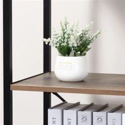 Bibliothèque industrielle de type échelle Homcom avec 4 étagères en panneaux de particules, brun 9 Bibliothèque industrielle de type échelle Homcom avec 4 étagères en panneaux de particules, brun -HOMCOM Soldes 2022 330948395 AlternateImage4 l