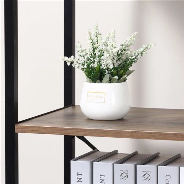 Bibliothèque industrielle de type échelle Homcom avec 4 étagères en panneaux de particules, brun 5 Bibliothèque industrielle de type échelle Homcom avec 4 étagères en panneaux de particules, brun – Image 5