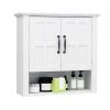 Armoire de salle de bains murale Homcom en MDF de 23,5 po L x 22,75 po H x 7,75 po P, avec 3 tablettes, blanc