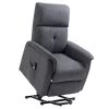 Fauteuil inclinable électrique Homcom en tissu avec repose-pieds, gris