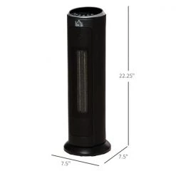 Radiateur électrique vertical intérieur en céramique HomCom noir de 1500 watts, télécommande incluse -HOMCOM Soldes 2022 330948419 AlternateImage2 l