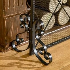 Pare-étincelles plat HomCom en acier noir de 41,25 po -HOMCOM Soldes 2022 330948426 AlternateImage3 l