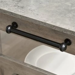 Chariot de cuisine HomCom avec base en bois gris et dessus en bois (19 po x 42,5 po x 35 po) -HOMCOM Soldes 2022 330948427 AlternateImage3 l