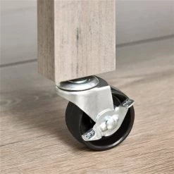 Chariot de cuisine HomCom avec base en bois gris et dessus en bois (19 po x 42,5 po x 35 po) -HOMCOM Soldes 2022 330948427 AlternateImage4 l