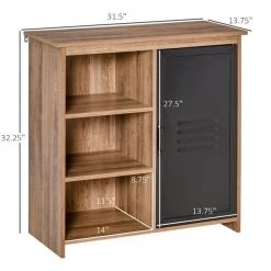 Armoire de rangement utilitaire autoportante HomCom en bois composite brun de 31,5 po -HOMCOM Soldes 2022 330948428 AlternateImage2 l