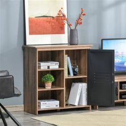 Armoire de rangement utilitaire autoportante HomCom en bois composite brun de 31,5 po -HOMCOM Soldes 2022 330948428 AlternateImage3 l