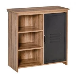 Armoire de rangement utilitaire autoportante HomCom en bois composite brun de 31,5 po